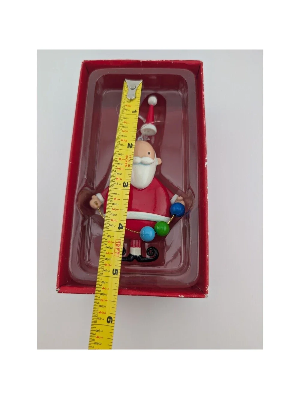 Russ Santa Dangle And Motion Ornament Balls Christmas